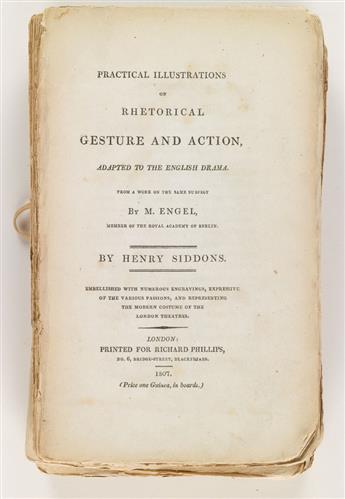 (PERFORMING ARTS.) Siddons, Henry. Rhetorical Gesture and Action, Adapted to the English Drama.
